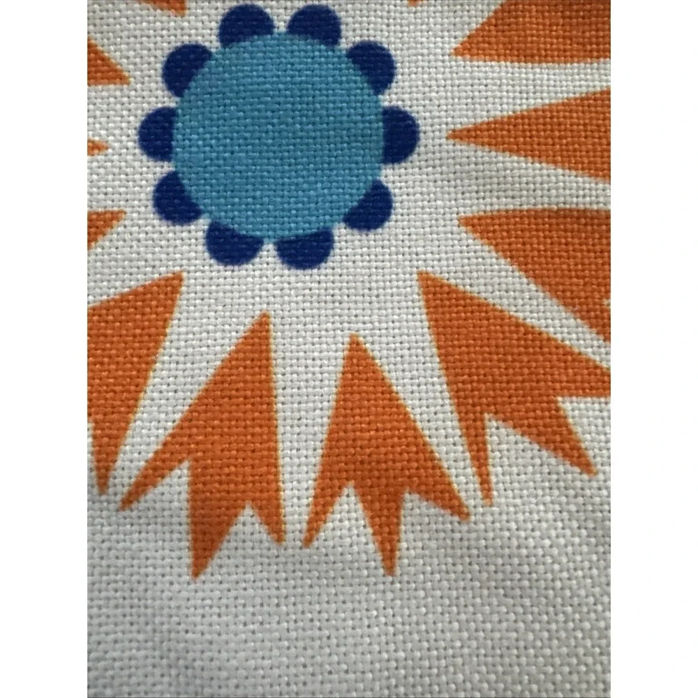 PILLOW COVER Boho Blue Orange Floral Mandala 20